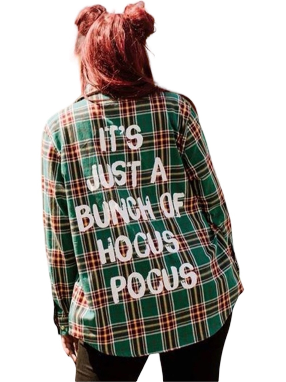 Disney Cakeworthy Hocus Pocus It's Just A Bunch Of Hocus Pocus plaid flannel S